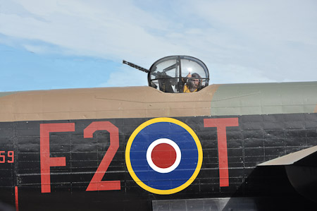 Re-enactor in position in FM-159