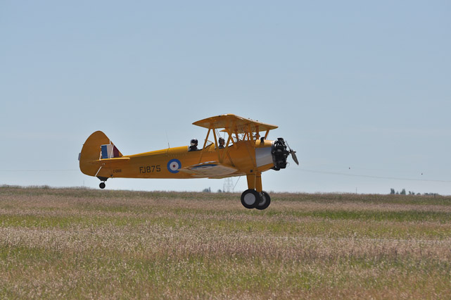 PT-17 Stearman Landing