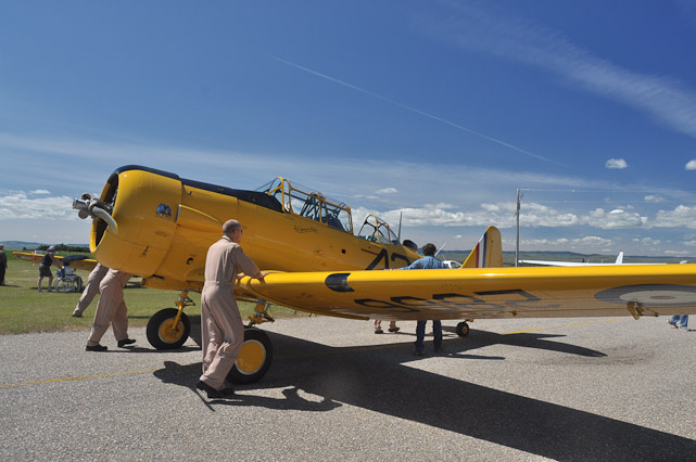 Pushing the Harvard into its parking spot