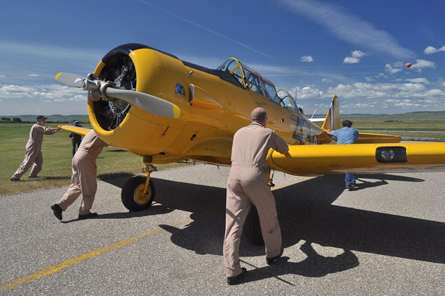 Pushing the Harvard into its parking spot