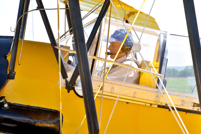 Gordon Jones in his Tiger Moth